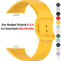 Soft Silicone WatchBand For Redmi Watch 6 5 4 Strap Wristbands Bracelet For Xiaomi Band 10Pro 9Pro 8Pro WristBand Correa