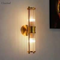 Nordycka minimalistyczna lampa ścienna do salonu, na ścianę tła, do klatki schodowej, korytarza, luksusowa kryształowa lampa, lampka nocna do sypialni.