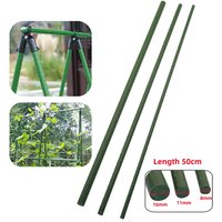 55cm Climbing Rack Inner Diameter 8/11/16mm Gardening Plastic Coated Steel Pipe Plants Tomato Cucumber Vine Climbing Pole 12Pcs