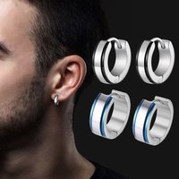 Simple Mens Earrings,Never Fade Stainless Steel Circle Huggies Hoop Earring,Casual Jewelry Gifts