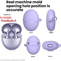 Case For Huawei Free Buds 6 Protective Cover with Hook Wireless Earphone Solid Color Cases for Huawei FreeBuds6 Silicone Covers