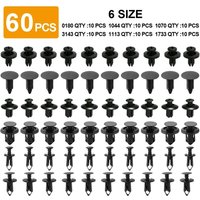 60Pcs Car Snap Fastener Clip Plastic Screw Rivet Clamp Holder Button Buckle For Mercedes-Benz Boxer 40 50 60 OF A200 A220 A250