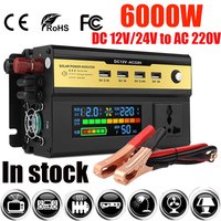 3000-6000W Car Power Inverter DC 12/24/48V To AC 220V Transformer with USB Universal Socket Charger Modified Sine Wave Inverter