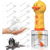 Dog shower soap bubble machine electric foam bottle duck cute pet bath automatic soap dispenser