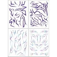 Hot-selling Western Demon Anime Cosplay Full-body Makeup Laser Temporary Purple Body Tattoo