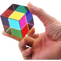 40mm (1.57 Inches) Color Cube Prism Three Primary Colors Popular Science Optical Color Experiment Toys Home Color Neocubes Toy