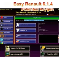 Easy Renault 6.1.4 Software WORK with OBDLink Renolink for Renault ECU Programmer Clear Crash Airbag Card Keys UCH Cleaner