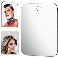 Acrylic Anti Fog Mirror With Wall Suction Shower Mirror For Man Shaving Women Makeup Portable Travel Bathroom Accessories