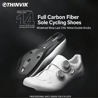 THINVIK S9 Race Cycling Shoes Full Carbon Outsole 14 Stiffness CNC Double Knob Breathable 360°Cooling System for Road Bike Shoes