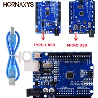 1 Uds UNO R3 UNO Placa UNO R3 CH340G + Chip Mega328P 16Mhz Para Placa De Desarrollo Arduino UNO R3 + USB TYPE-C MICRO
