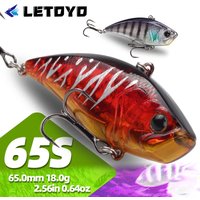 LETOYO Fishing Vibration Sinking Hard Lure 65mm 18.0g Pike Wobbler Artificial Bait Vib Baits Bass Lures Vibrating Blade
