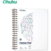 Ohuhu Double Sided Marker Pads Art Sketchbook Bleedproof Spiral Bound Sketching Book for Alcohol Markers Drawing Notebook School
