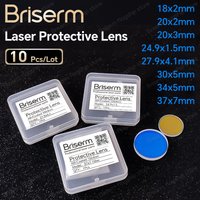 Briserm Fiber Laser Protective Lens 27.9x4.1 30x5 34x5 37x7 Laser Lens Raytools Boci Precitec Laser Protection Lenses