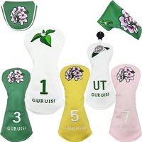 Flower embroidery Golf Club #1 #3 #5 Wood Head covers Driver Fairway Woods Cover Putter Headcover