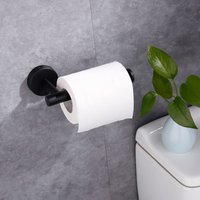 Drill Mount Brushed Silver Stainless Steel Paper Towel Holder, Wall Mounted Tissue Roll Rack for Kitchen Bathroom Toilet