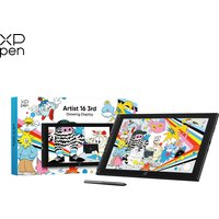 XPPen Artist 16 (Gen 3) 15,4-inch draagbaar tekendisplay met 8 sneltoetsen, 2 draaiknoppen en X4 Smart Chip stylus voor Windows, Mac en Android