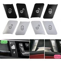 4pcs/set Car Door Lock Button Covers Trim Unlock Switch Button Covers Fit For Mercedes For Benz C E W204 W212 Car Accessory
