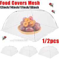 1/2Pcs Food Covers Mesh Foldable Kitchen Anti-Fly Mosquito Tent Dome Net Umbrella Picnic Protect Dish Cover Kitchen Gadgets Tool