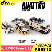 1362pcs MOC for Audi WRC Team 1:32 Building Blocks Sports Car Model PB8812 Technical Racing Car Assembling Collection Vehicle