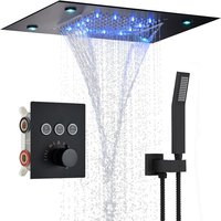 Digitaal display thermostaat regendouche systeemset 14 x 20 inch waterval regendouche LED plafonddouche met handdouche