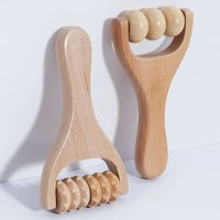 Wooden massage roller, back massage roller, relieve muscle soreness/abdominal massage, special for real hair wigs