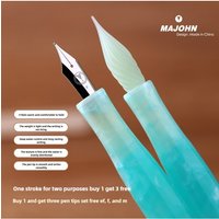 MAJOHN N12 Resin Handmade Glass Dip Pen Ink Pen Nib For Writing Fountain Pens Stationery Business Office School Supplies