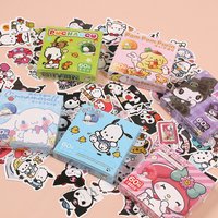 60 Pieces Sanrio Hello Kitty Kuromi Cinnamoroll Stickers Student Scrapbooks Decor For Phones Case Laptop Decals Girls Gifts