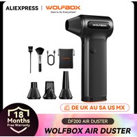 WOLFBOX DF200 Electric Powerful Fan Duster Wireless Air Blower Air Duster 3-Speed Adjustable Portable Fan for Car/Home/Outdoor