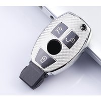 Carbon Fiber TPU Car Smart Key Case Cover for Mercedes Benz W205 W212 X166 W176 W211 W204 W222 W463 CLA GLC GLK Holder