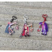 Keychain for One Piece Kidnapping Dads Keychain Acrylic Monkey Anime Cartoon DIY Collection Toys Gift for Friend Birthday Gift