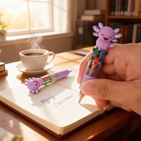 6/12pcs Cute Multi Color Retractable Ballpoint Pens Colorful Cartoon Animal Top Click Pens for Party Favors School Stationery