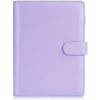 A5 PU Leather Binder Budget 6 Ring Notebook with Stylish Design ,Personal Organizer Binder Cover with Magnetic Buckle Closure
