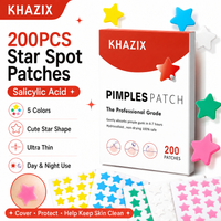 200PCS Star Shape Acne Patches 5 Colors Invisible Spot Cover Cute Face Stickers Blemish Care Patch Set