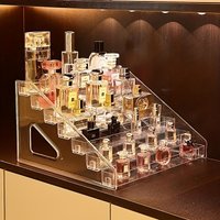 Nail Polish Display Rack Transparent Multi-Layer Stepped Shelf Desktop Cosmetics Lipstick Figure Storage Rack