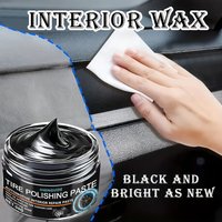 All-In-One Black Plastic and Leather Restorer - Car Interior Repair Paste with Color Correction, Gloss Polishing, and Protective Film - Revives, Protects, and Maintains Dashboards, Door Panels, and