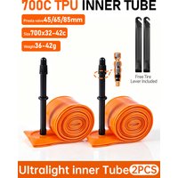 AliExpress PRO'S PRO Gravel Road Bike Off-Road Inner Tube TPU 700x32c 35c 38c 42c Puncture-Resistant MTB Bicycle TPU Inner Tube French Valve45/65mm