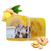 100g Ginger Loofah Soap Glycerine Herbal Nature Ingredients Bleaching Feature Face Wash Body Use