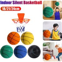 Kids Bouncing Mute Basketball 18/21/24cm Indoor Squeezable Silent Basketball Lightweight Small Basketball Hoop Bounce Football