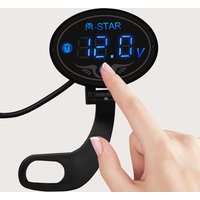 12V24V Motorcycle Car Battery Voltmeter LED Display with Low Voltage Warning Det Meter LED Digital Voltmeter Gauge Waterproof