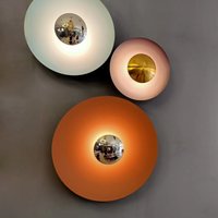 Modern Minimalist Color Circular Metal LED Wall Lamps Living Room Bedroom Bedside Hotel Hallway Light Indoor Decoration Lighting