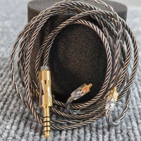 Original 4.4mm to MMCX Wire for Super Smoky Litz Audio Headphone Upgraded Cable 8 Core Single Crystal Copper Silver Plated Cable