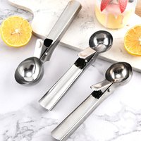 Stainless steel ice cream spoon fruit baller ice cream spoon ice cream spoon snowball baller creative dessert spoon