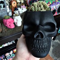 Skull Shaped Pen Pencil Holder Home Office Desk Makeup Supplies Office Organizer Accessory Prop