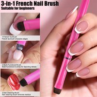 Gel nail polish brush, nail art design brush, wooden alloy handle, dotting brush, liner brush, French manicure brush set