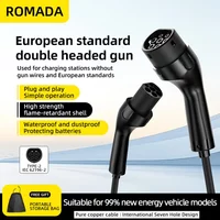 ROMADA Type2 to Type2 IEC62196-2 Phase 16A EV Charging Cable for EV Charging Station Extension 11KW 3M-20M Length Options