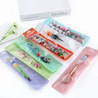 20/30/50Pcs/Lot Clear Sealable Packaging Bag With Hang Hole With Zip Lock Plastic Bags For Beadable Pen Jewellery Accessories