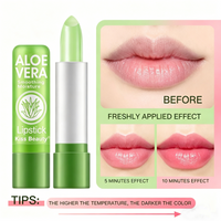 2pcs For Aloe Vera Color Changing Lipstick Long Lasting Moisturizing Lip Balm Natural Temperature Change Lip Gloss for Women