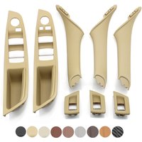 9 Colors Left Drive LHD Beige Black Carbon Fiber Car Interior Door Handle Pull 7PCS Set For BMW 5 Series F10 F18 523 525 528