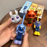 /New Scalable toothbrush cute Nick Judy anime character transformable soft bristled toothbrush fine bristled children's gift.