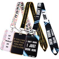 Novel Quotations Daily Phrase Neck Strap Lanyard For Keychain Credit Card ID Holder Bag Travel Bank Bus Business Card For Fans